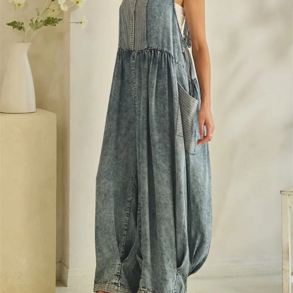 📦 💕 Oli & Hali Women's Blue Denim Jumpsuit - Picture 6 of 11